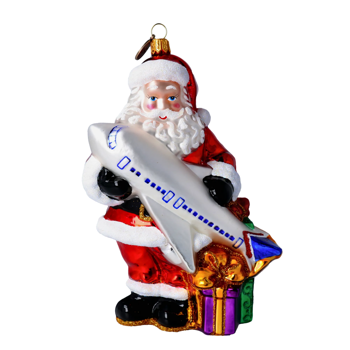 Vigilant Aviator | Hand-Painted Glass Ornament | Blubom 2022-391