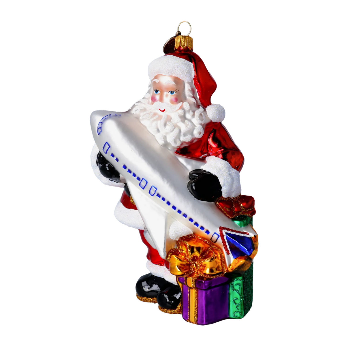 Vigilant Aviator | Hand-Painted Glass Ornament | Blubom 2022-391