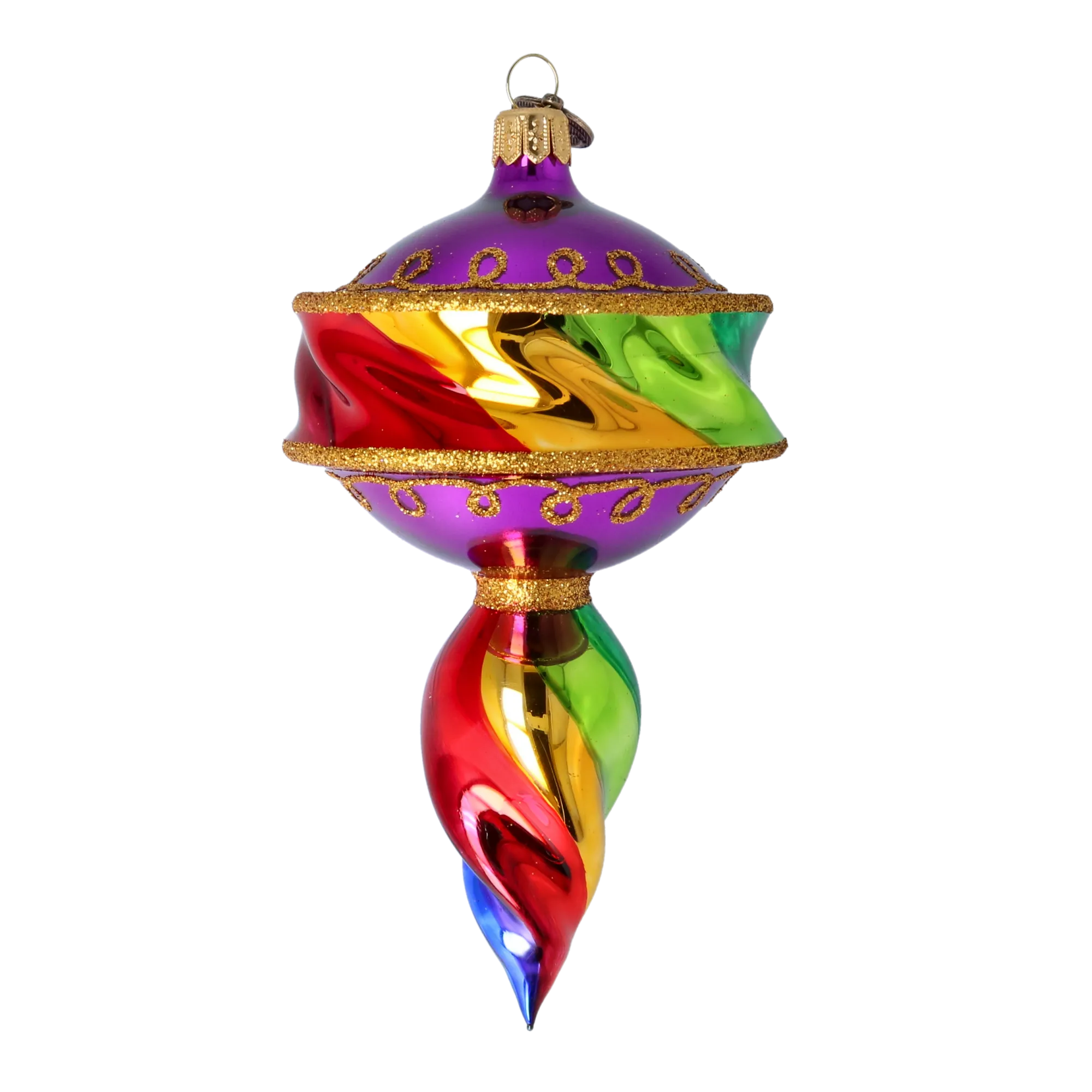 Amethyst Aurora Pulse | Hand-Painted Glass Ornament | Blubom 2022-393