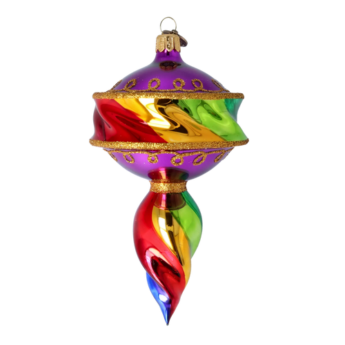 Amethyst Aurora Pulse | Hand-Painted Glass Ornament | Blubom 2022-393