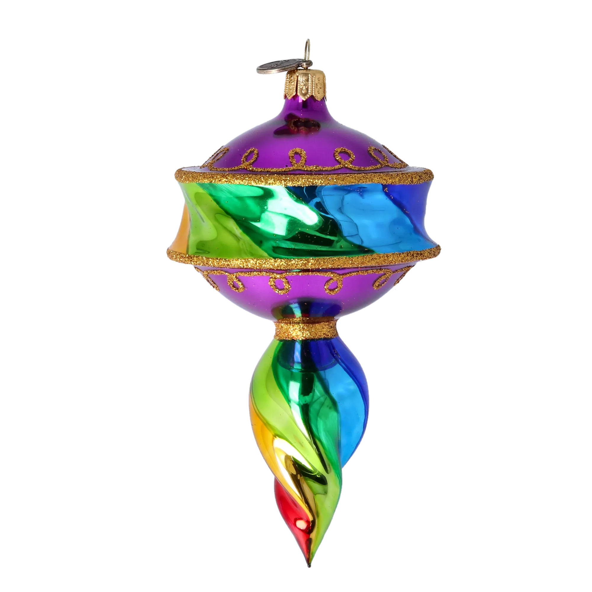 Amethyst Aurora Pulse | Hand-Painted Glass Ornament | Blubom 2022-393