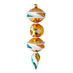 Gilded Emerald Aurora | Hand-Painted Glass Ornament | Blubom 2022-394