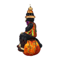 Load image into Gallery viewer, Pumpkin Paws Halloween Cat Glass Christmas ornament
