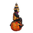Load image into Gallery viewer, Pumpkin Paws Halloween Cat Glass Christmas ornament
