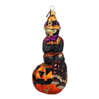 Dapper Midnight Sovereign | Hand-Painted Glass Ornament | Blubom 2022-398