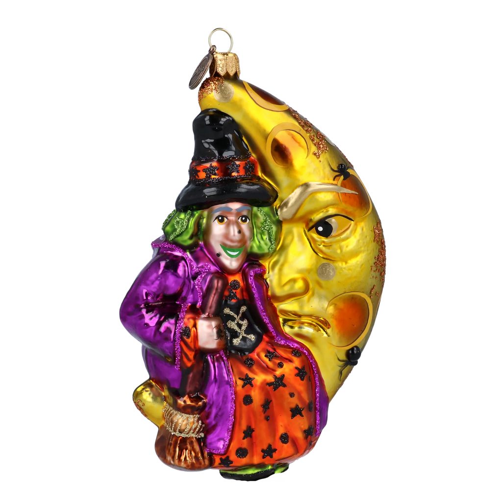 Sly Midnight Sojourn | Hand-Painted Glass Ornament | Blubom 2022-399