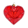 Crimson Pulse | Hand-Painted Glass Ornament | Blubom 2022-402