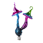 Radiant Midnight Spores | Hand-Painted Glass Ornament | Blubom 2022-412