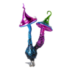 Radiant Midnight Spores | Hand-Painted Glass Ornament | Blubom 2022-412