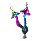 Radiant Midnight Spores | Hand-Painted Glass Ornament | Blubom 2022-412