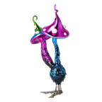 Radiant Midnight Spores | Hand-Painted Glass Ornament | Blubom 2022-412