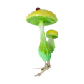 Load image into Gallery viewer, Fairytale Mushroom with Ladybug. Handmade Glass Christmas ornament. 2022-413

