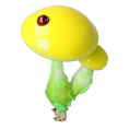 Load image into Gallery viewer, Fairytale Mushroom with Ladybug. Handmade Glass Christmas ornament. 2022-413
