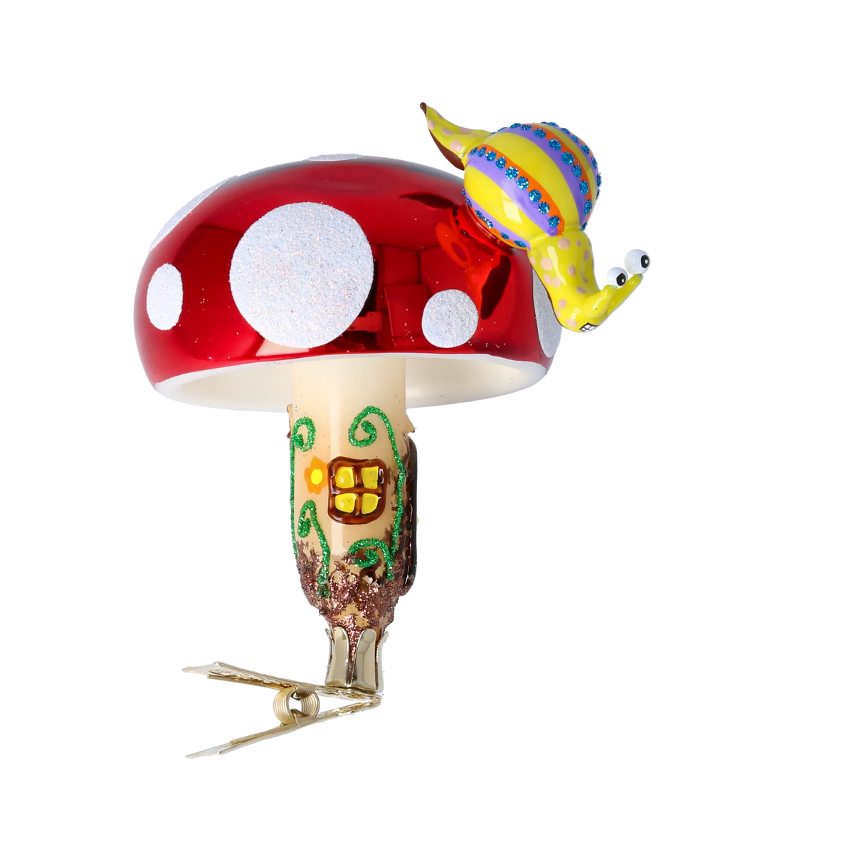 Patient Woodland Guest | Hand-Painted Glass Ornament | Blubom 2022-414