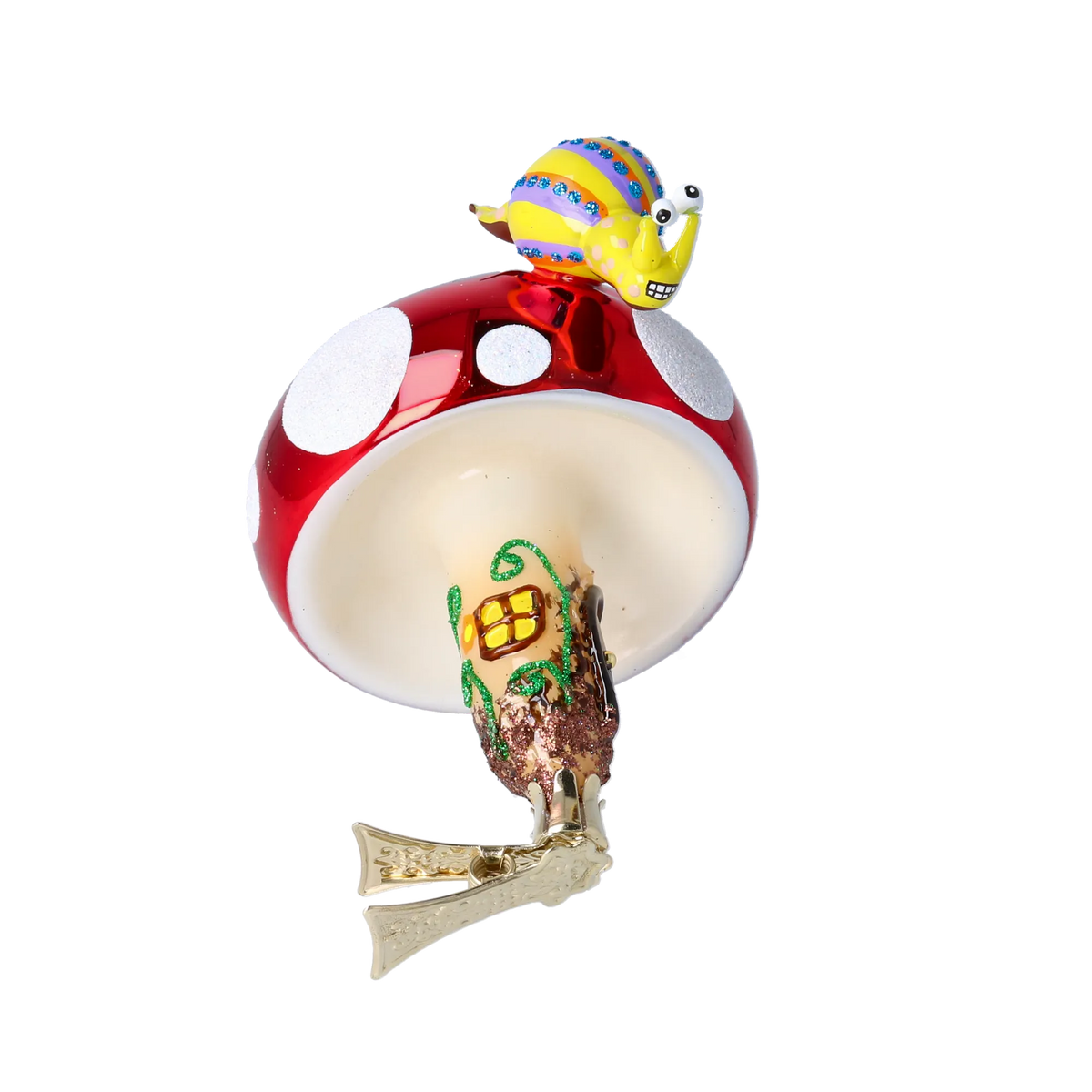 Patient Woodland Guest | Hand-Painted Glass Ornament | Blubom 2022-414