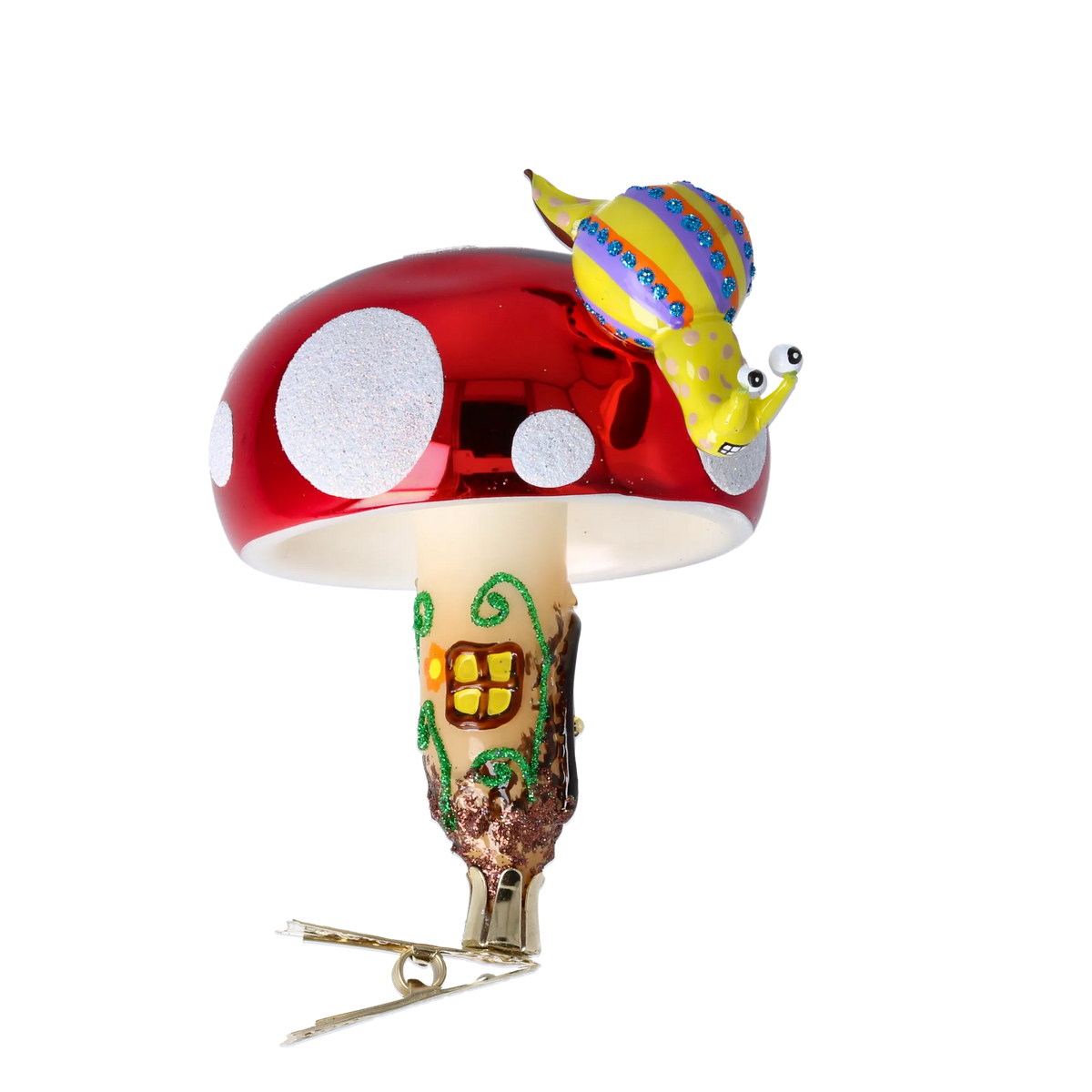 Patient Woodland Guest | Hand-Painted Glass Ornament | Blubom 2022-414
