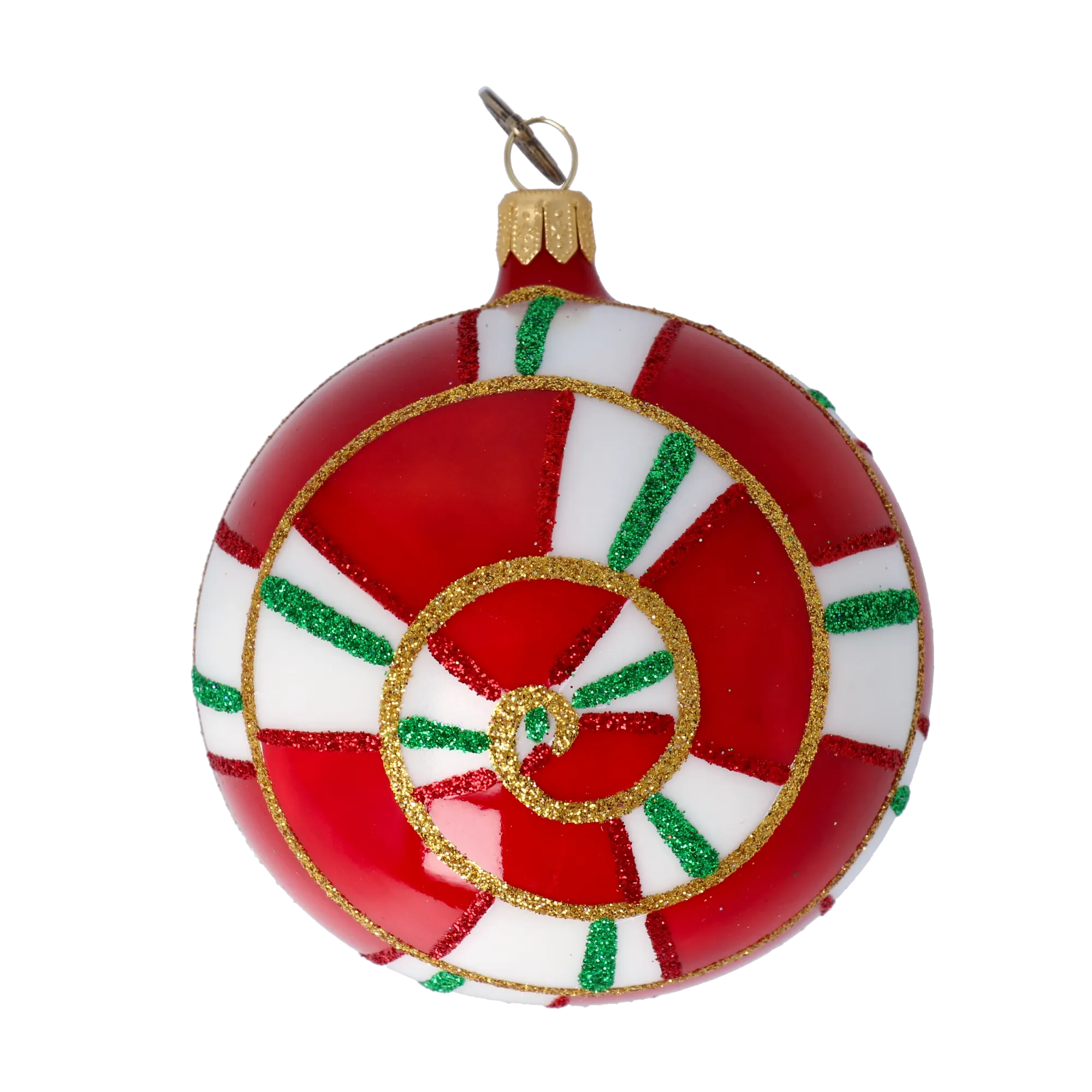 Crimson Kaleidoscope Reflector Premium christmas glass ornament 2022-416