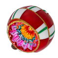 Load image into Gallery viewer, Crimson Kaleidoscope Reflector Premium christmas glass ornament 2022-416
