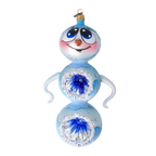 Azure Star Sentinel | Hand-Painted Glass Ornament | Blubom 2022-417