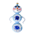 Load image into Gallery viewer, Snowman Shine. Handmade Glass Christmas ornament. 2022-417
