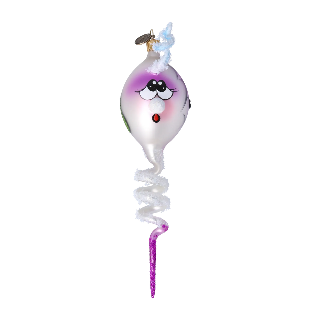 Languid Wisp | Hand-Painted Glass Ornament | Blubom 2022-421