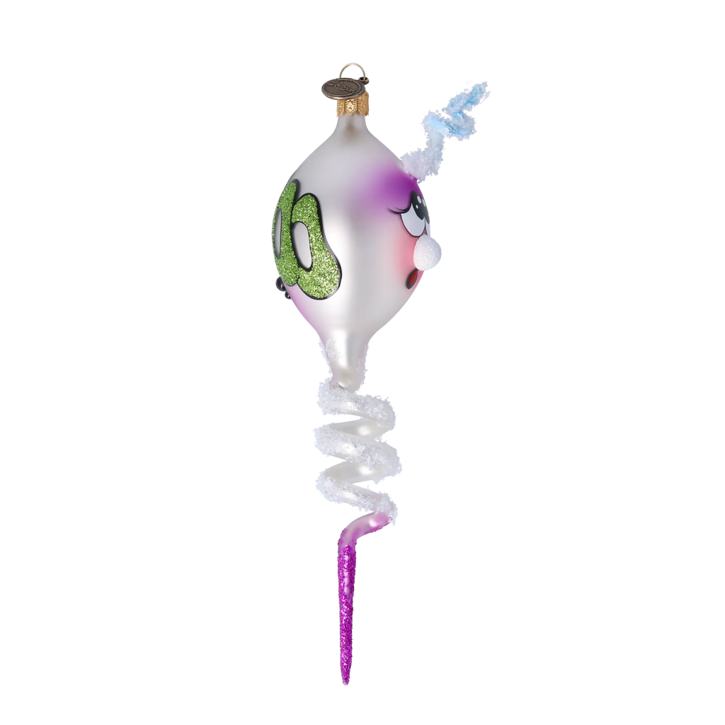 Languid Wisp | Hand-Painted Glass Ornament | Blubom 2022-421
