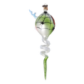 Load image into Gallery viewer, Boo Spiral Handmade Glass Christmas ornament free blowing
