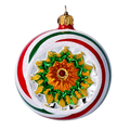 Crimson Gilded Pulse | Hand-Painted Glass Ornament | Blubom 2022-431