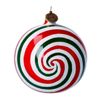 Crimson Gilded Pulse | Hand-Painted Glass Ornament | Blubom 2022-431