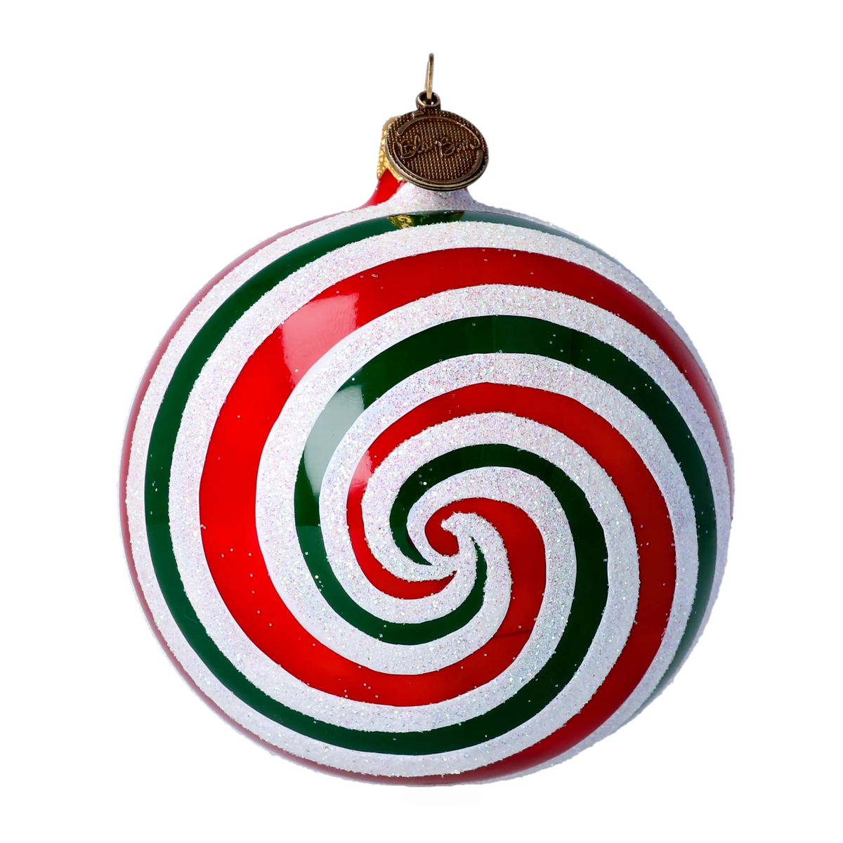 Crimson Gilded Pulse | Hand-Painted Glass Ornament | Blubom 2022-431