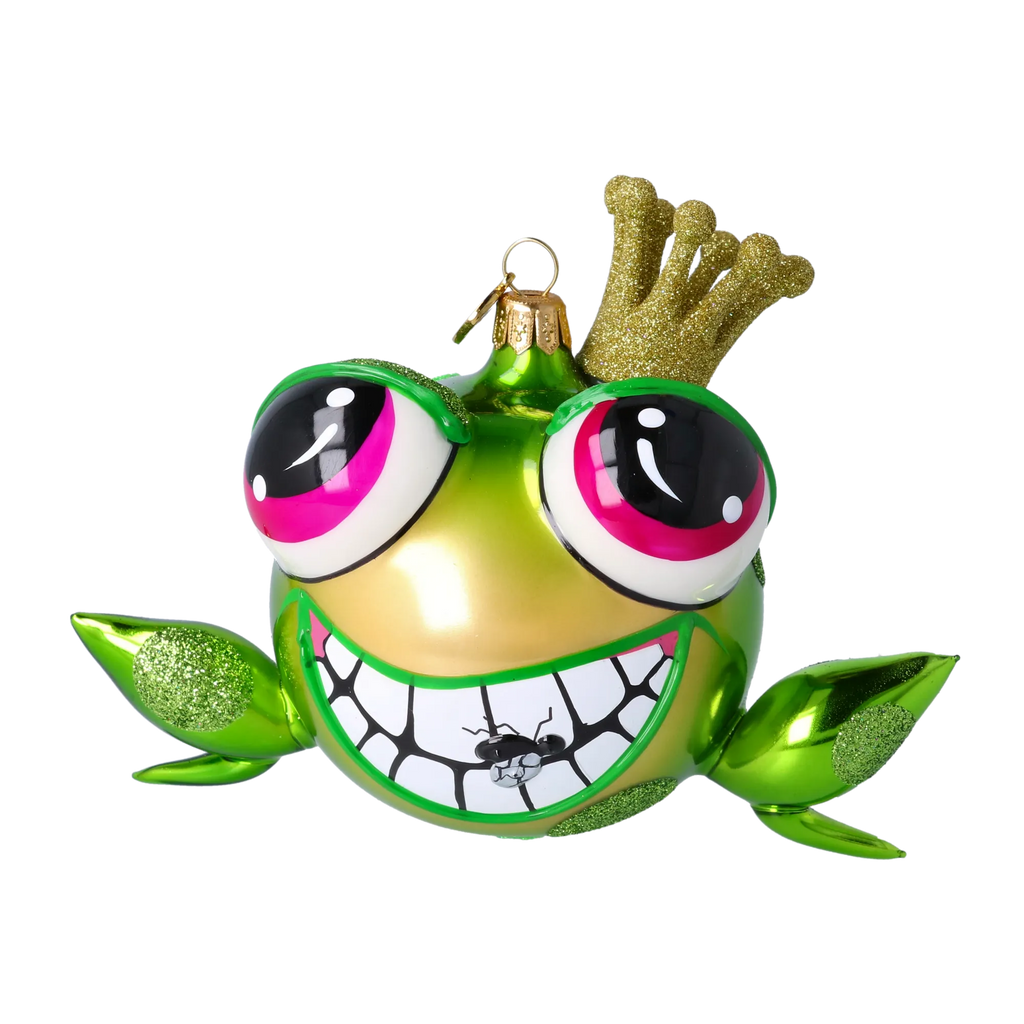Impudent Gilded Prince | Hand-Painted Glass Ornament | Blubom 2022-436