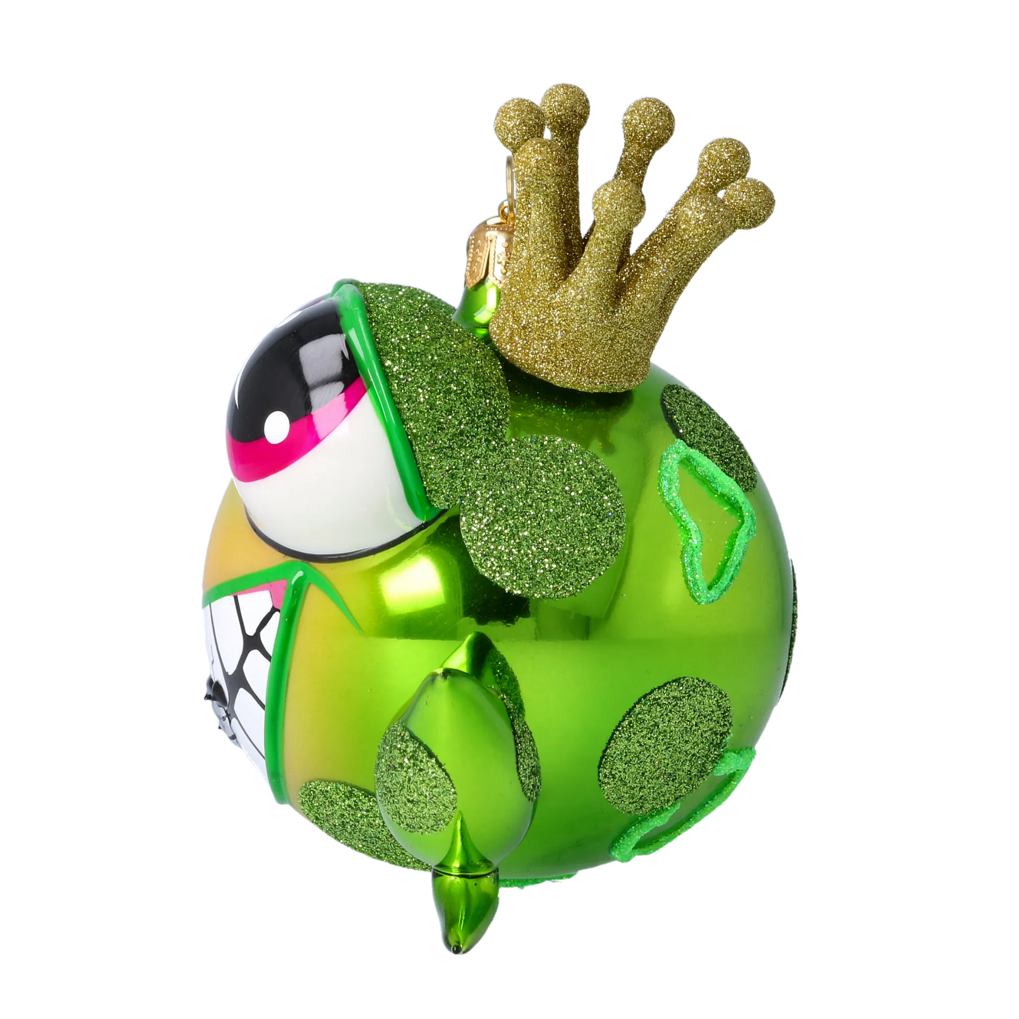Impudent Gilded Prince | Hand-Painted Glass Ornament | Blubom 2022-436