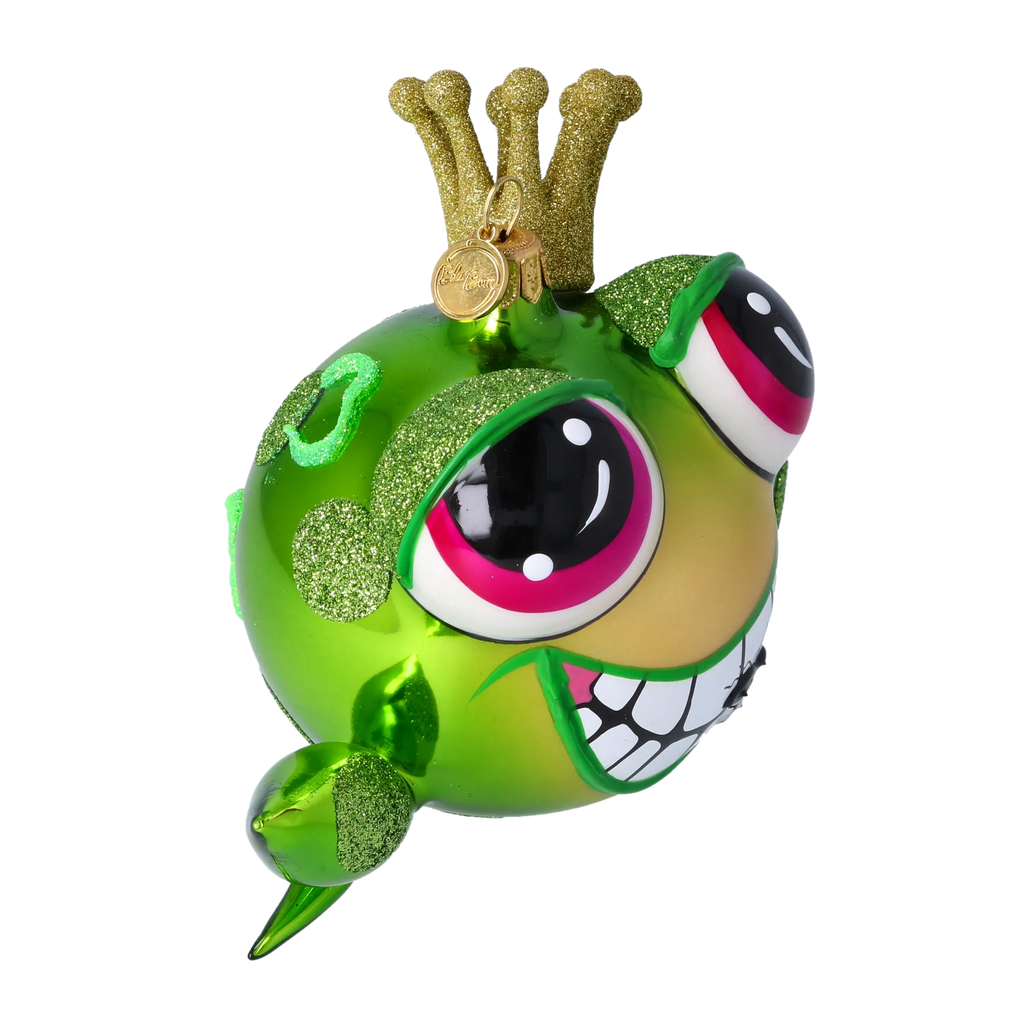 Impudent Gilded Prince | Hand-Painted Glass Ornament | Blubom 2022-436