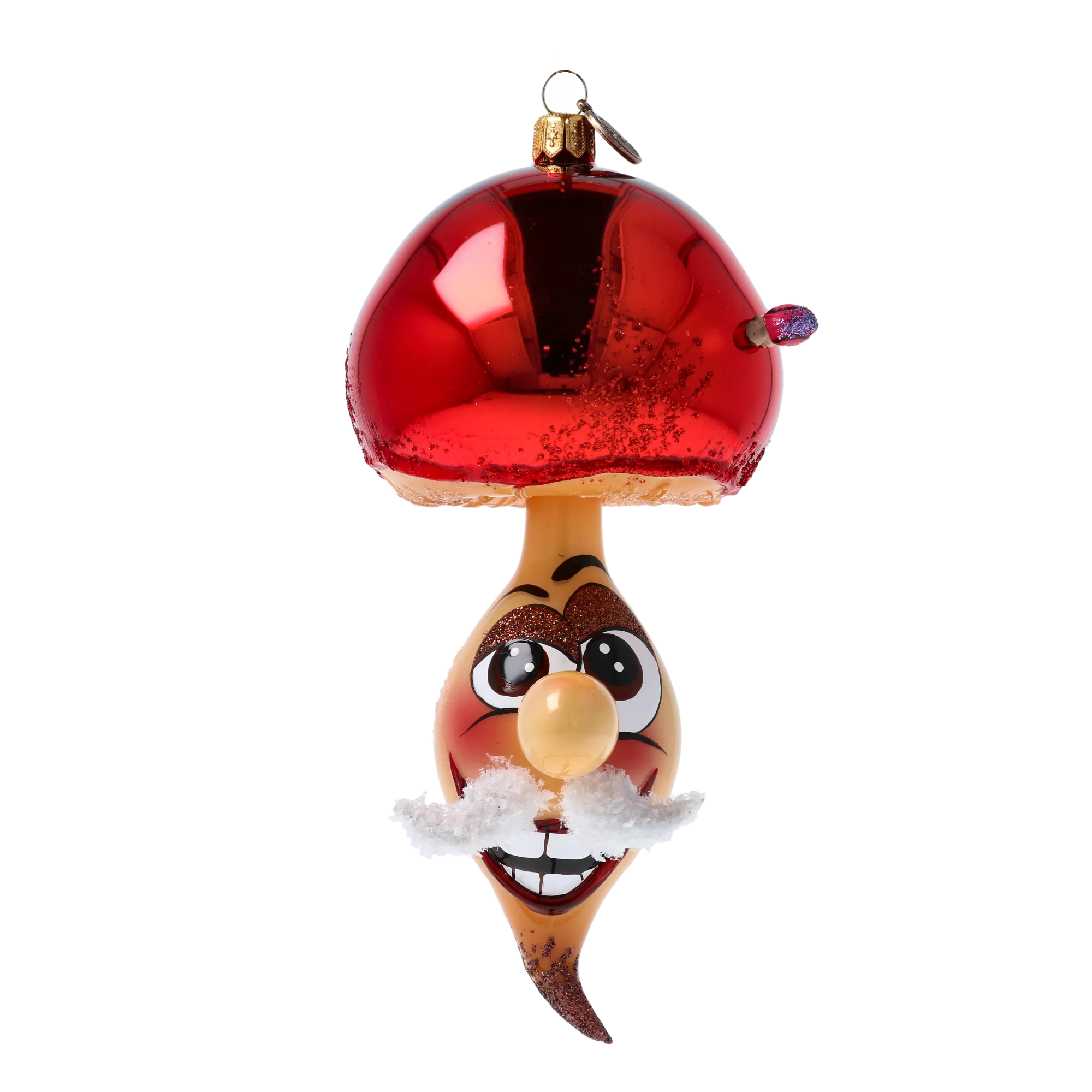 Jovial Redcap Elder | Hand-Painted Glass Ornament | Blubom 2022-448