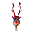 Load image into Gallery viewer, Rudy the Sparkling Reindeer Handmade Glass Christmas ornament free blowing
