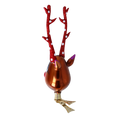 Load image into Gallery viewer, Rudy the Sparkling Reindeer Handmade Glass Christmas ornament free blowing
