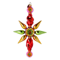 Load image into Gallery viewer, Arctic Starburst Star Handmade Glass Christmas ornament free blowing
