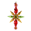 Load image into Gallery viewer, Arctic Starburst Star Handmade Glass Christmas ornament free blowing 2022-460
