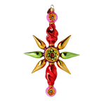 Ruby Meridian Pulse | Hand-Painted Glass Ornament | Blubom 2022-460