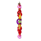 Ruby Meridian Pulse | Hand-Painted Glass Ornament | Blubom 2022-460