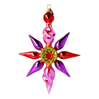 Amethyst Solar Flare | Hand-Painted Glass Ornament | Blubom 2022-461