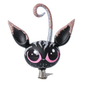 Nocturnal Rose Familiar | Hand-Painted Glass Ornament | Blubom 2022-463