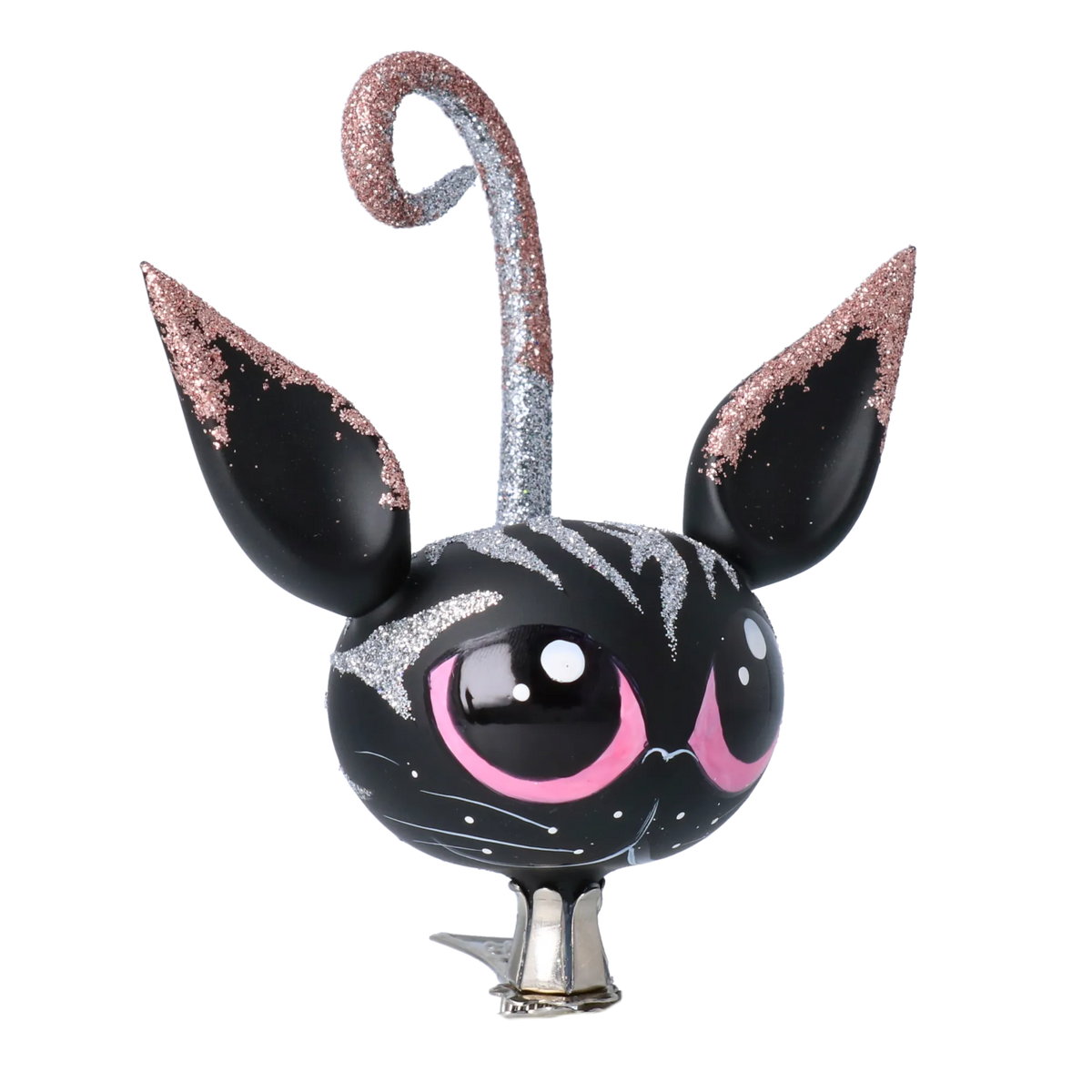 Nocturnal Rose Familiar | Hand-Painted Glass Ornament | Blubom 2022-463