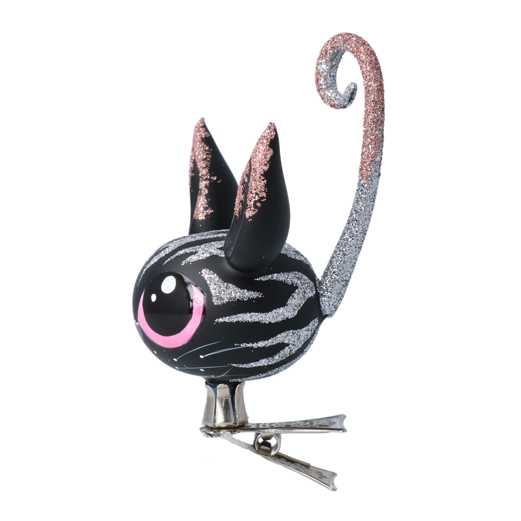 Nocturnal Rose Familiar | Hand-Painted Glass Ornament | Blubom 2022-463
