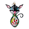 Wistful Peppermint Shadow | Hand-Painted Glass Ornament | Blubom 2022-464