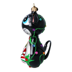 Wistful Peppermint Shadow | Hand-Painted Glass Ornament | Blubom 2022-464