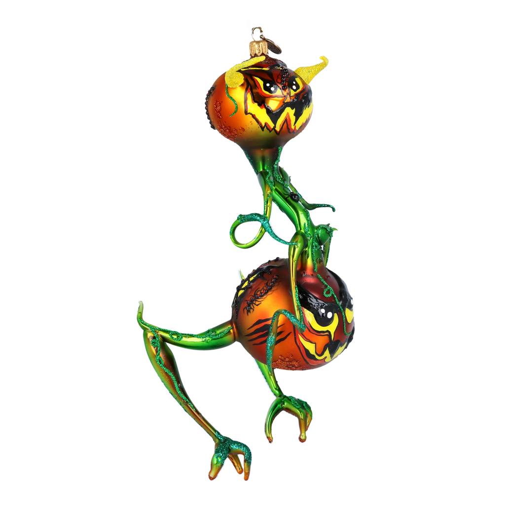 Sinister Bramble Prowler | Hand-Painted Glass Ornament | Blubom 2022-466