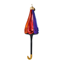 Rainbow Furled Umbrella with Ebony Handle