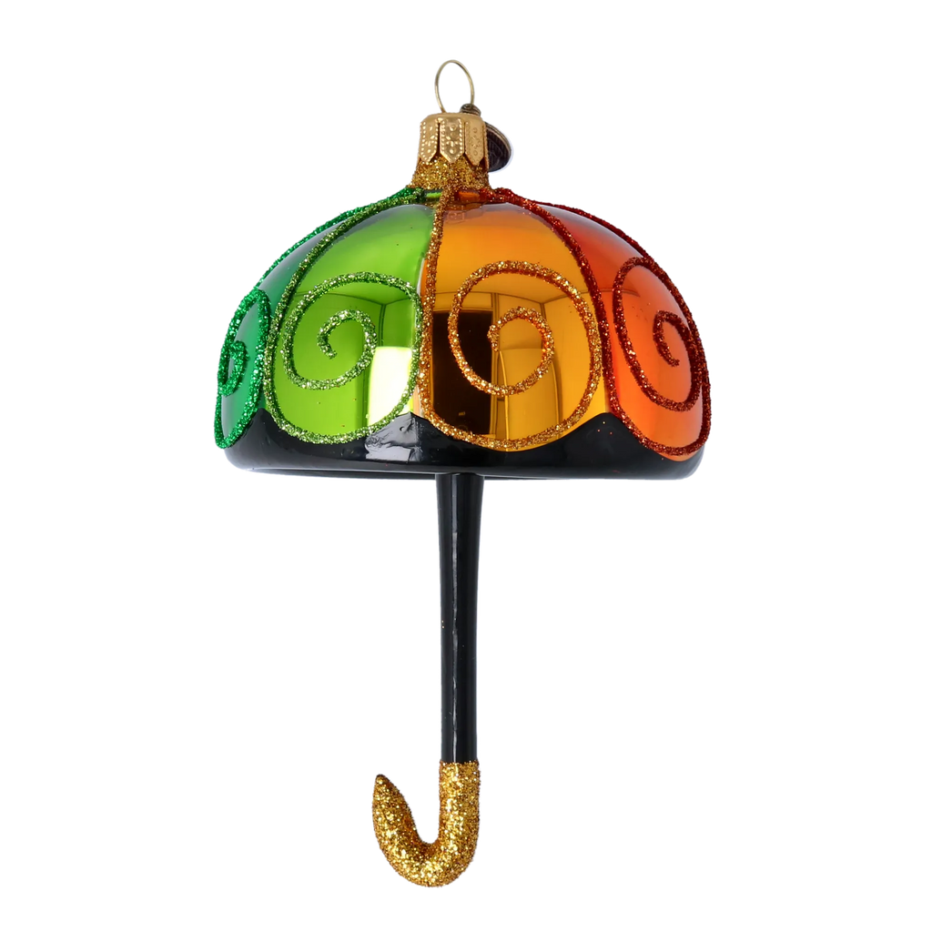 Sunshower Promenade | Hand-Painted Glass Ornament | Blubom 2022-468