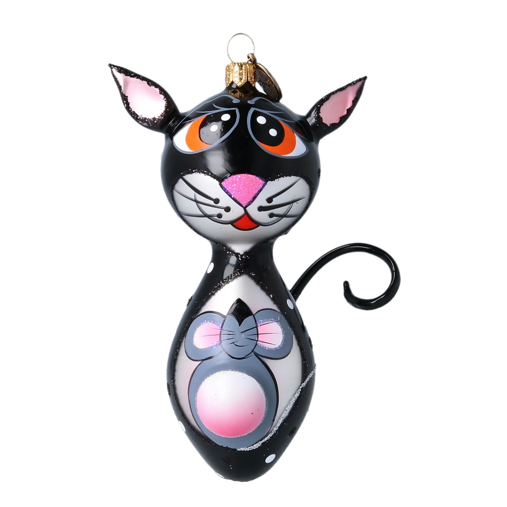 Wistful Shadow Guardian | Hand-Painted Glass Ornament | Blubom 2022-471